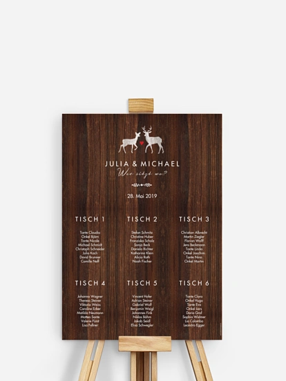 Sitzplan Plakat Wilde Ehe