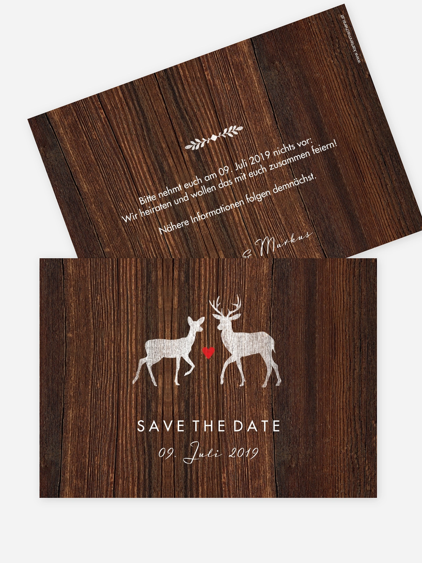 Save-the-Date Karte Wilde Ehe