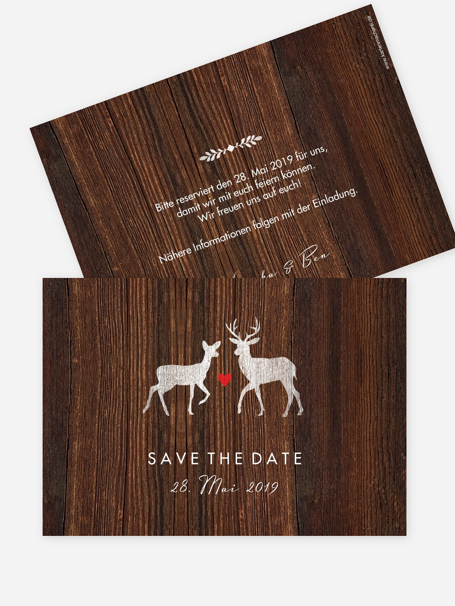 Save-the-Date Karte Wilde Ehe