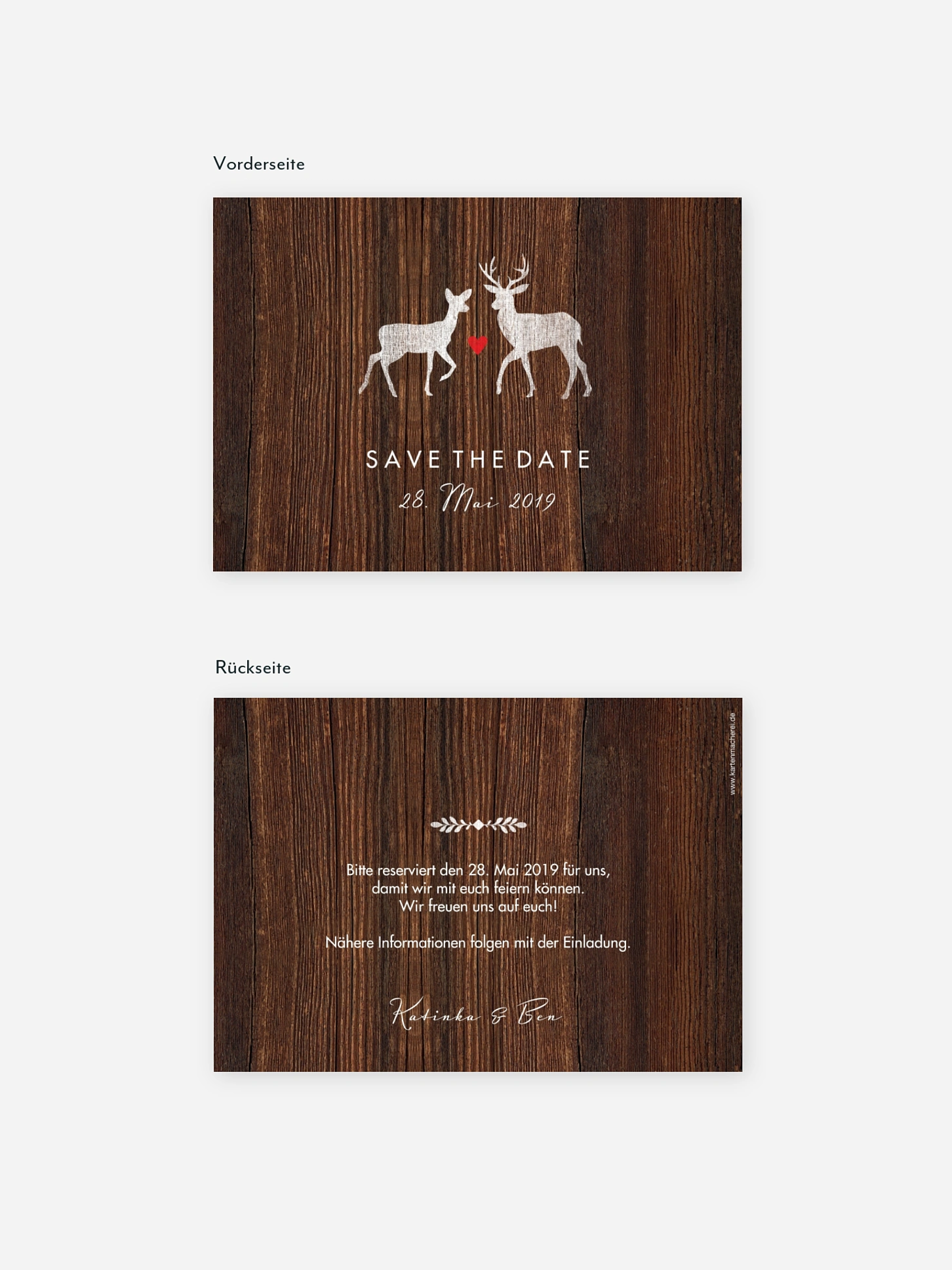 Save-the-Date Karte Wilde Ehe
