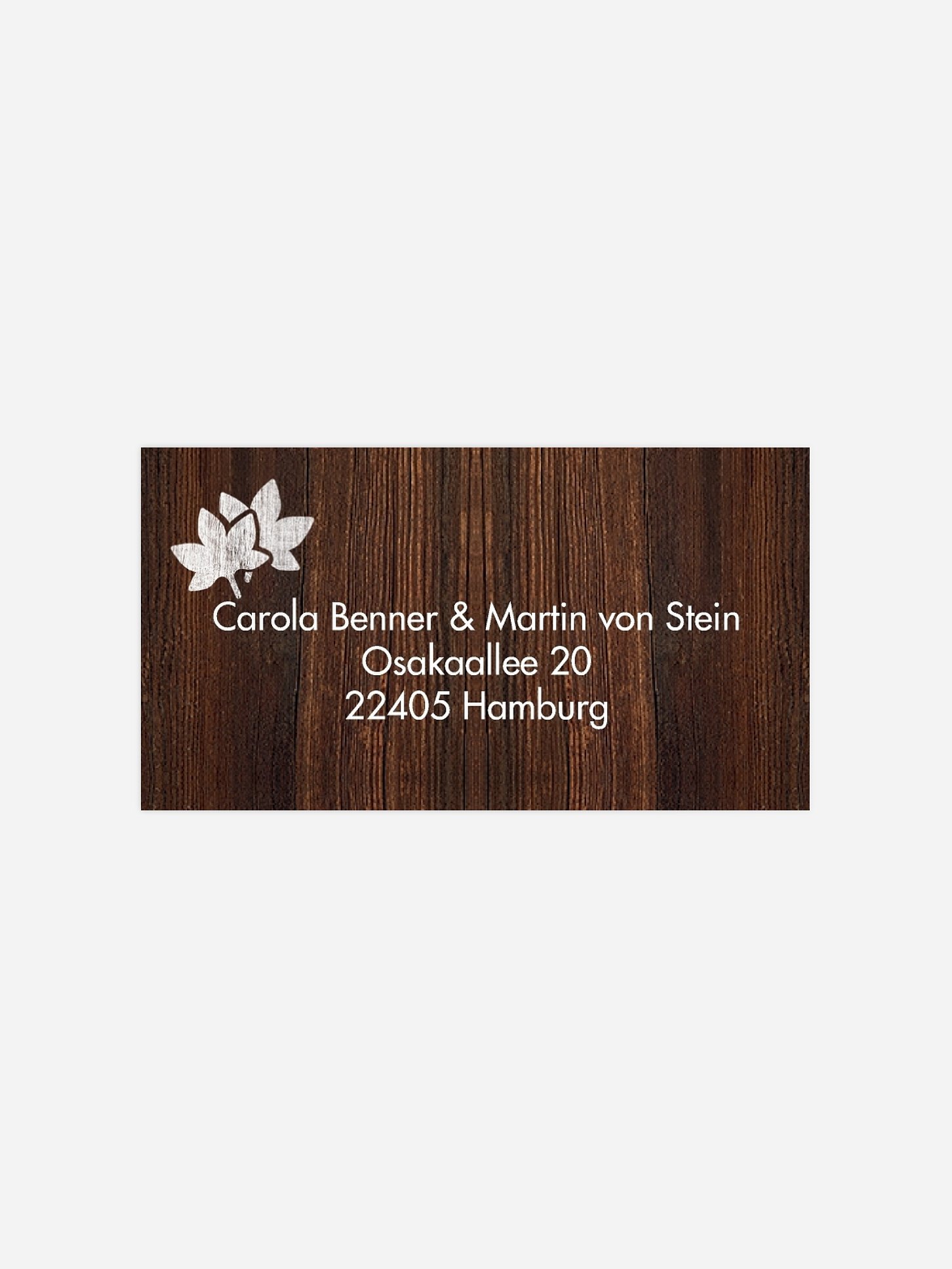 Empfängeraufkleber Hochzeit Wilde Ehe