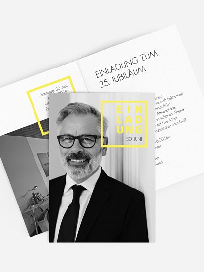 Partyeinladung Modern Square