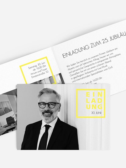 Partyeinladung Modern Square