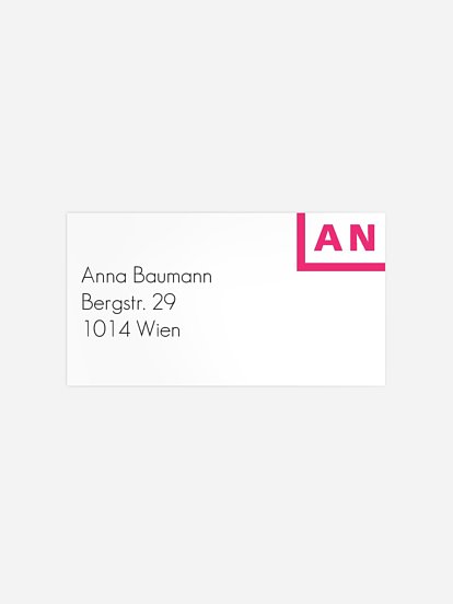 Empfängeraufkleber Geburtstag Modern Square