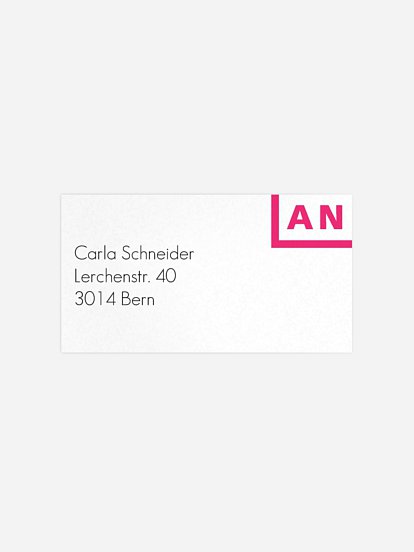 Empfängeraufkleber Geburtstag Modern Square