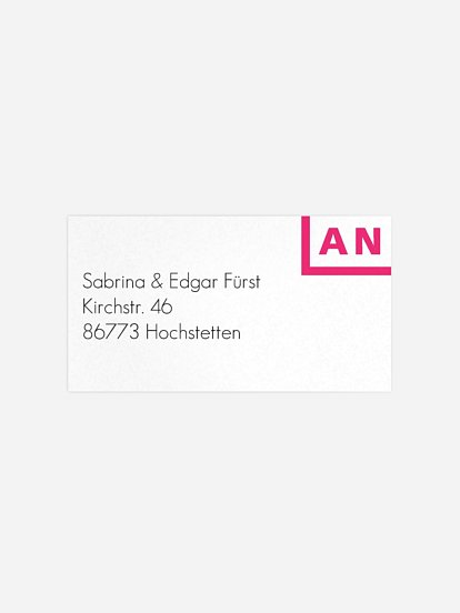 Empfängeraufkleber Geburtstag Modern Square