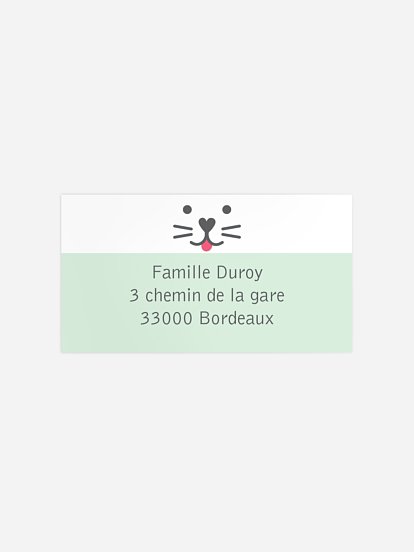 Étiquette destinataire naissance Smile