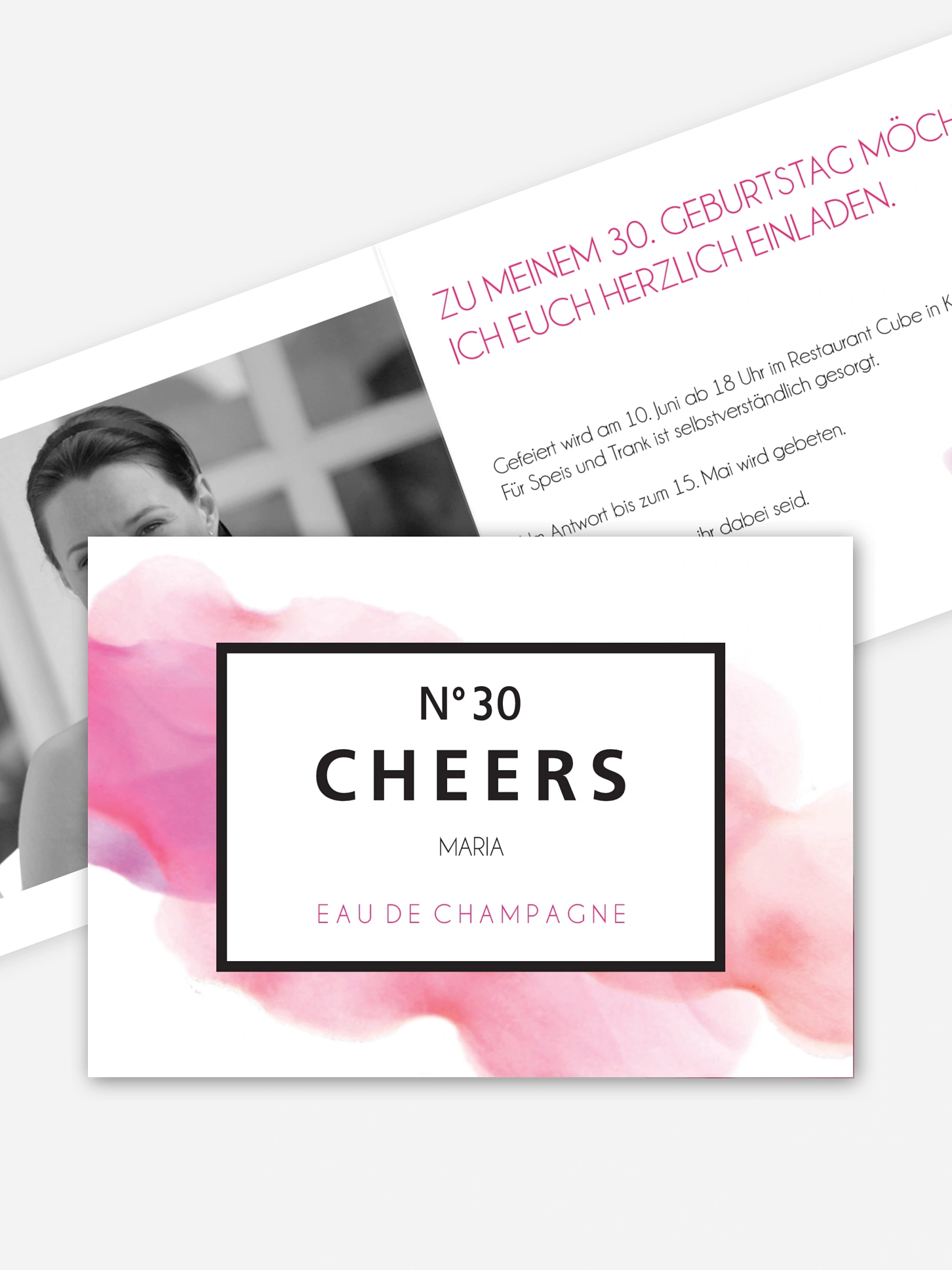 Einladung 30. Geburtstag Eau De Champagne