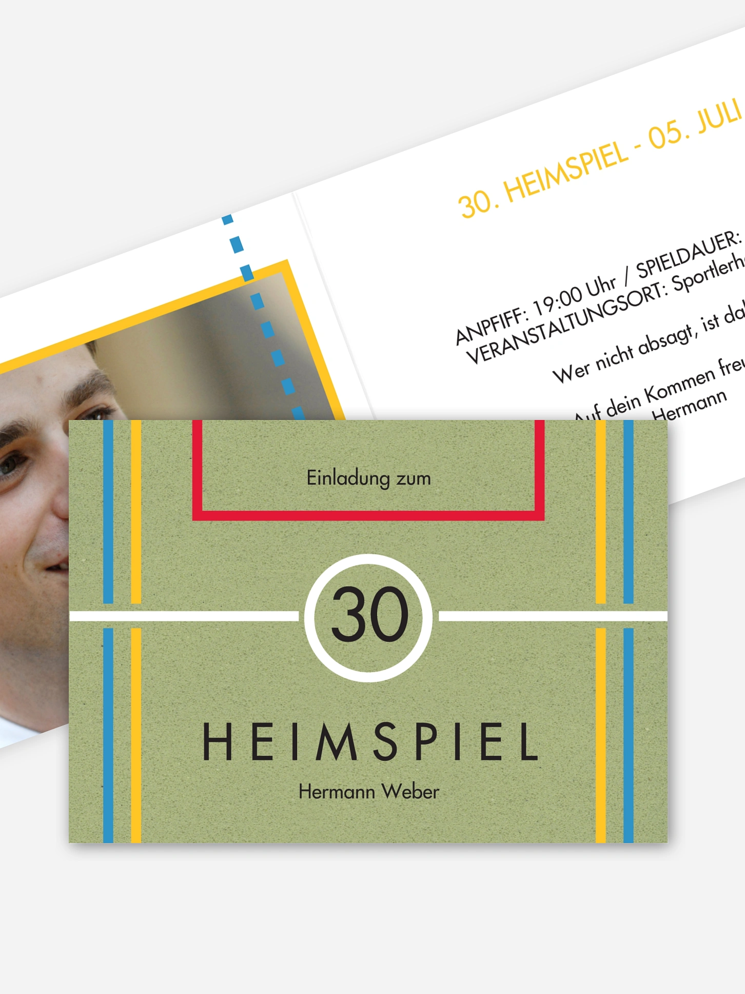 Einladung 30. Geburtstag Heimspiel