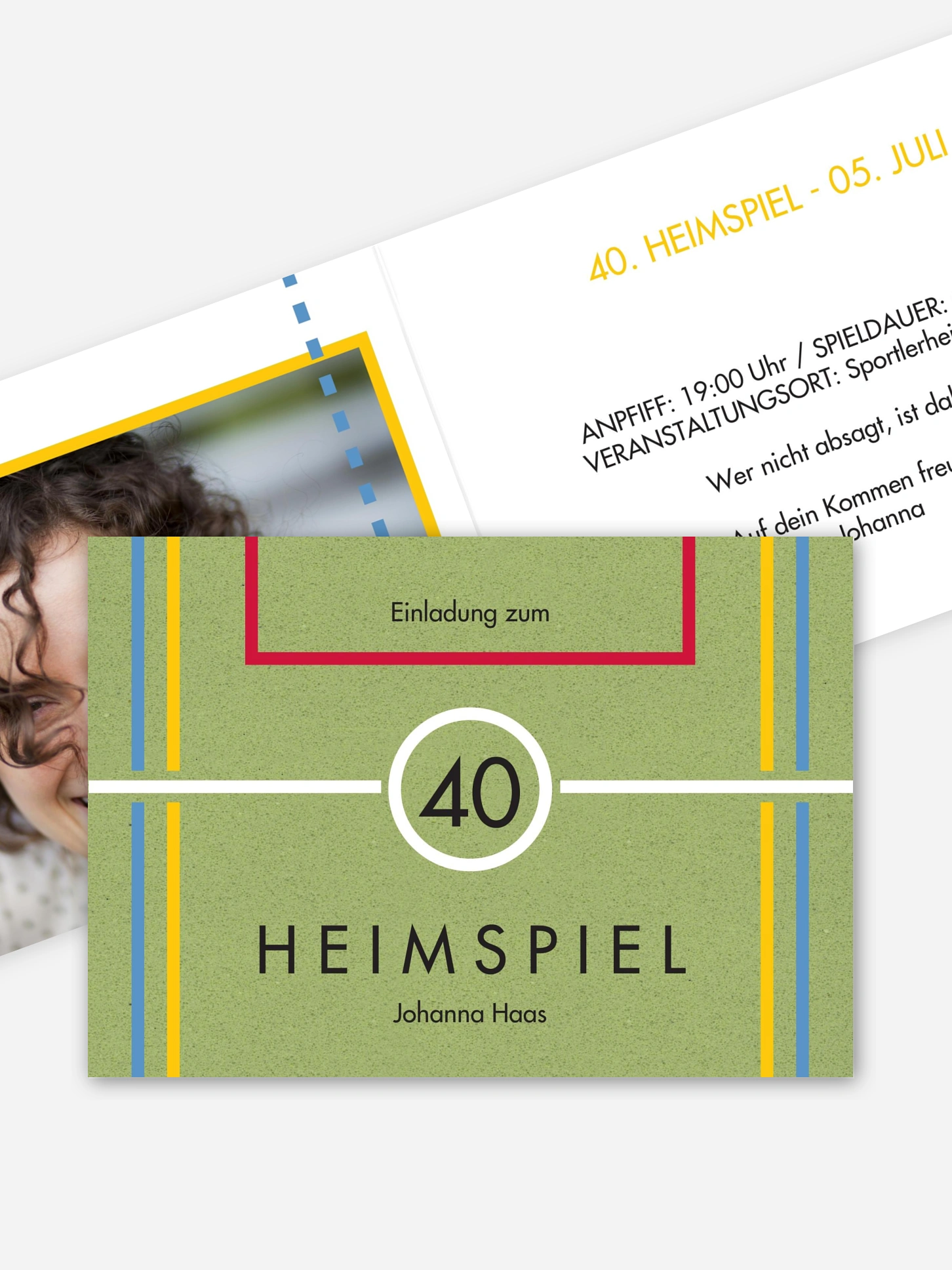 Einladung 40. Geburtstag Heimspiel