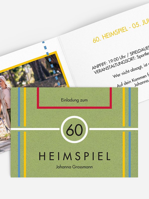Einladung 60. Geburtstag Heimspiel