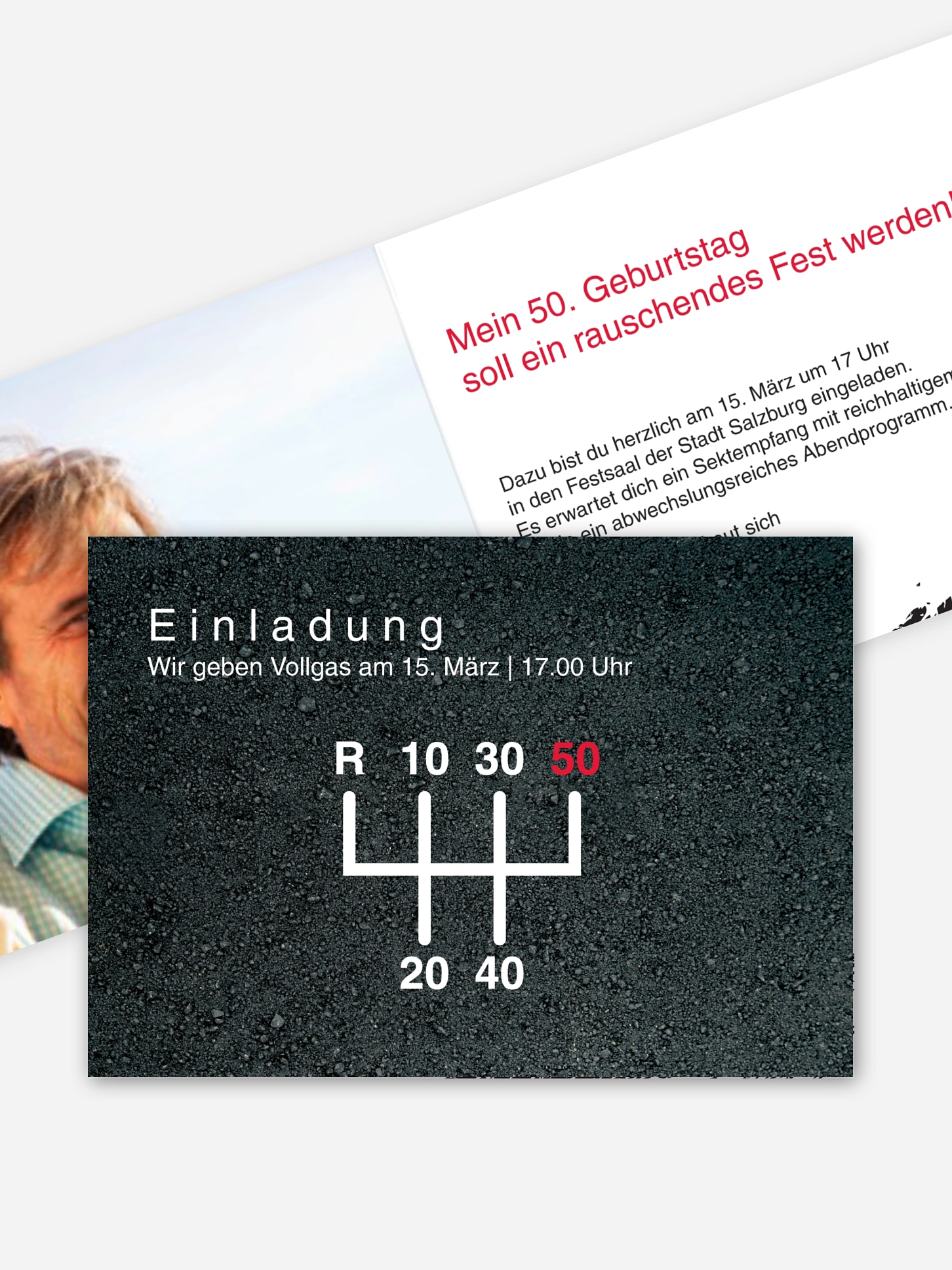 Einladung 50. Geburtstag Vollgas