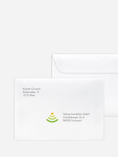 Bedruckte Umschläge geschäftl. Weihnachten Best Connection