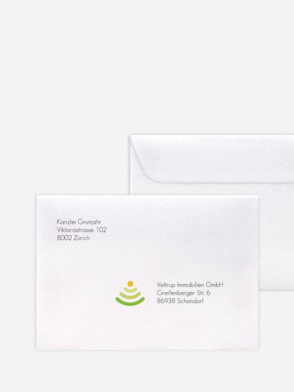 Bedruckte Umschläge geschäftl. Weihnachten Best Connection