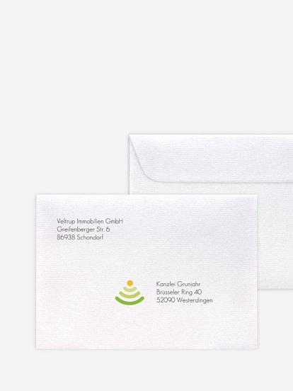 Bedruckte Umschläge geschäftl. Weihnachten Best Connection