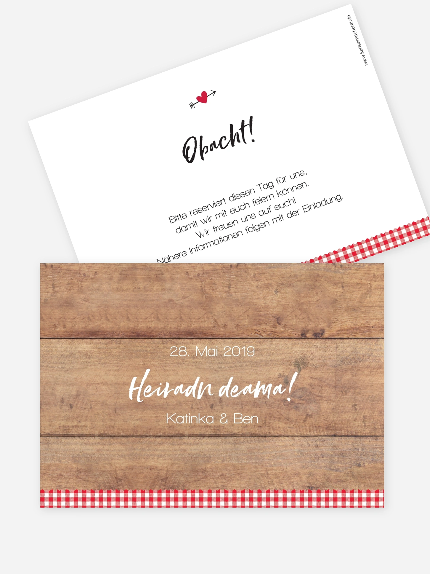 Save-the-Date Karte Mia Zwoa