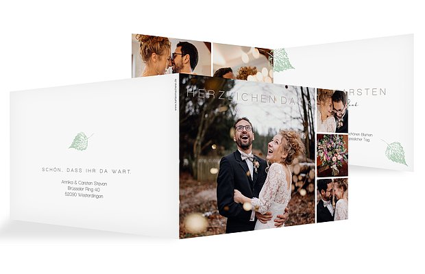 Dankeskarte Hochzeit Waldhochzeit