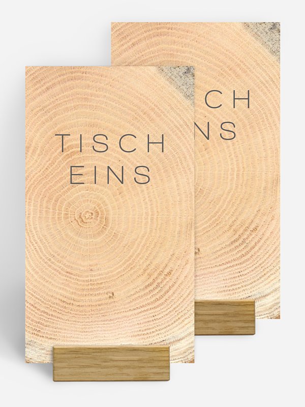 Tischnummer Waldhochzeit