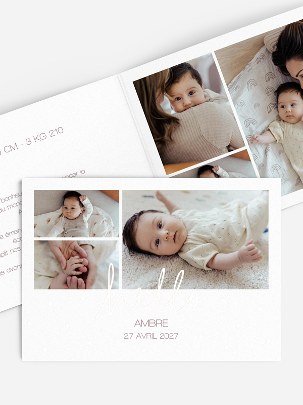 Faire-part naissance Hello baby