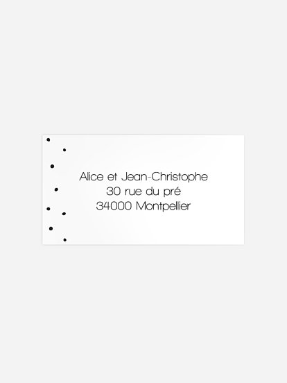 Étiquette destinataire naissance Hello