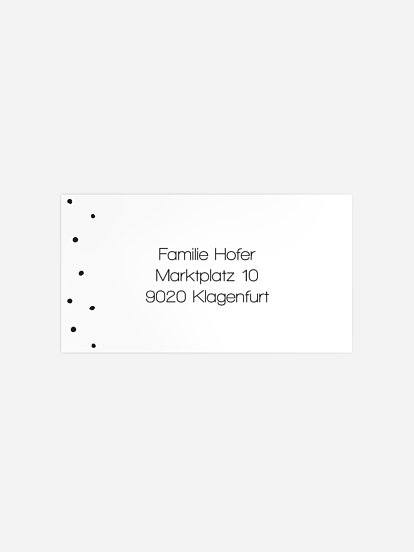 Empfängeraufkleber Geburt Dreams & Dots