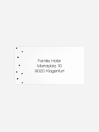 Empfängeraufkleber Geburt Dreams & Dots