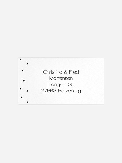 Empfängeraufkleber Geburt Dreams & Dots