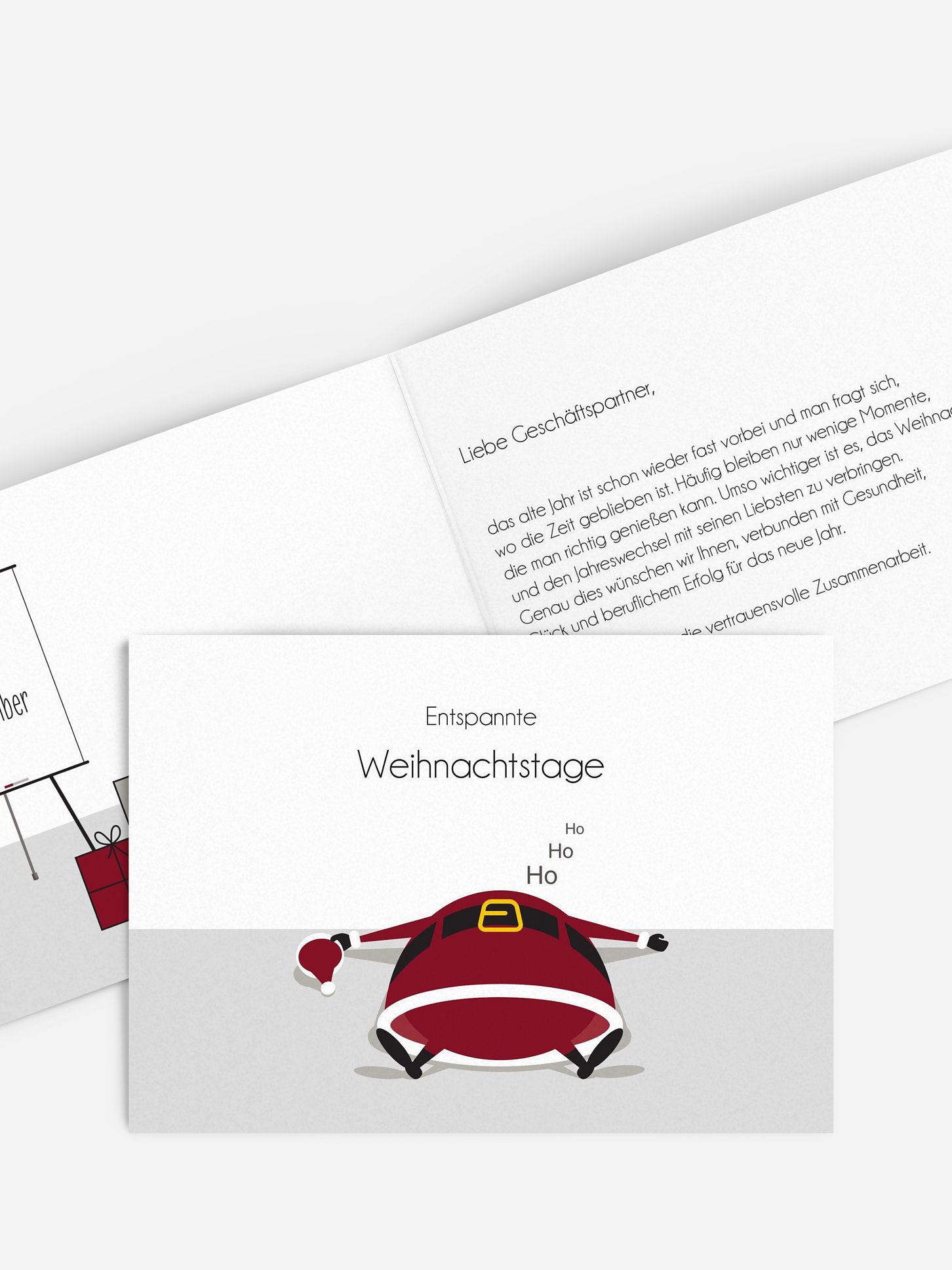 Geschäftliche Weihnachtskarte Entspannte Weihnachten