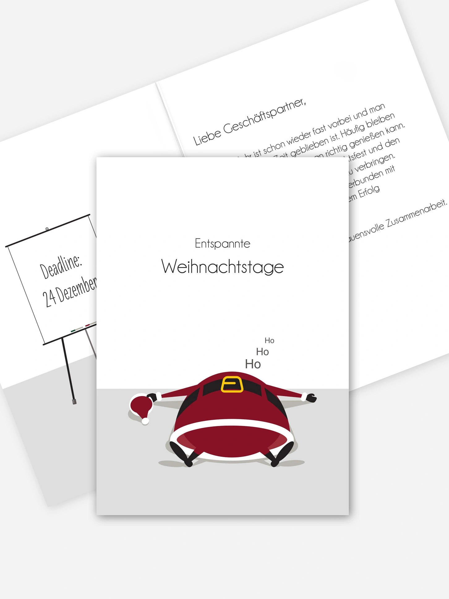 Geschäftliche Weihnachtskarte Entspannte Weihnachten
