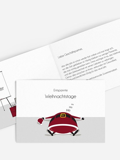 Geschäftliche Weihnachtskarte Entspannte Weihnachten