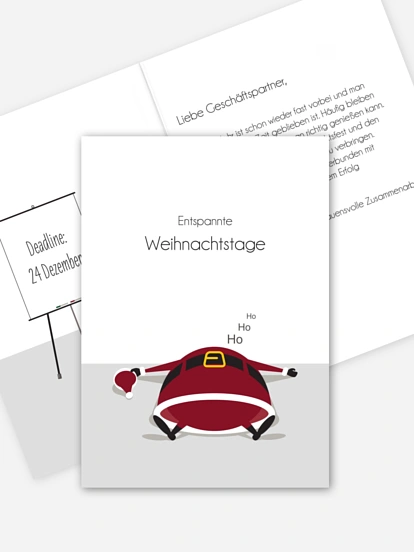 Geschäftliche Weihnachtskarte Entspannte Weihnachten