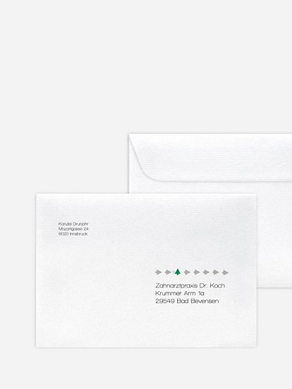 Bedruckte Umschläge geschäftl. Weihnachten The Pretty One