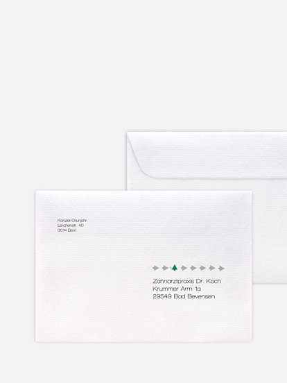 Bedruckte Umschläge geschäftl. Weihnachten The Pretty One