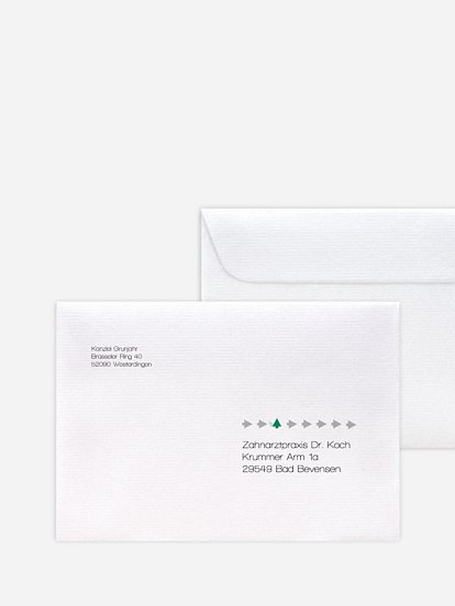 Bedruckte Umschläge geschäftl. Weihnachten The Pretty One