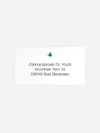 Empfängeraufkleber geschäftl. Weihnachten The Pretty One