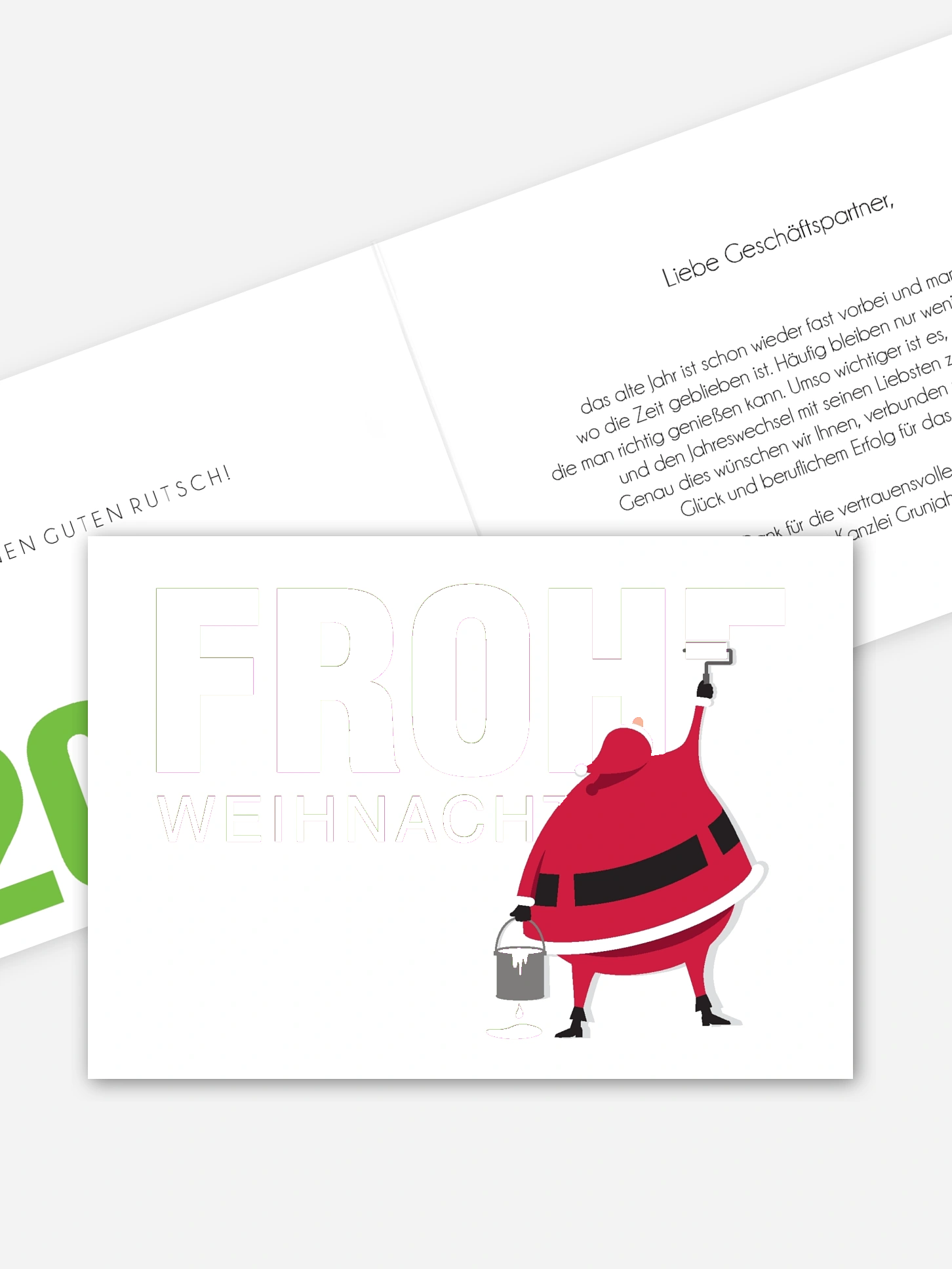 Premium-Weihnachtskarte Farbenfrohe Weihnachten
