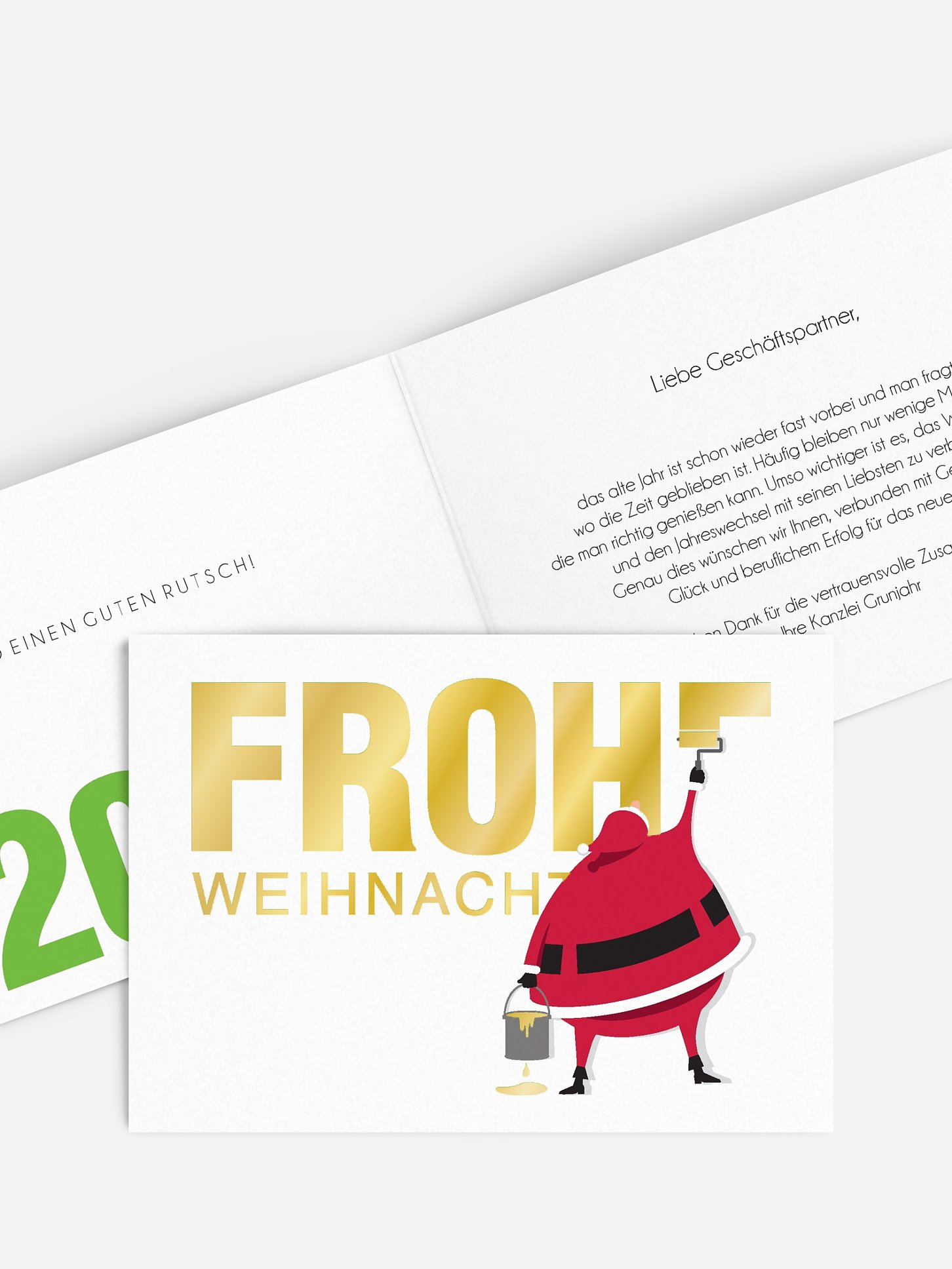 Premium-Weihnachtskarte Farbenfrohe Weihnachten