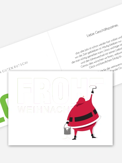 Premium-Weihnachtskarte Farbenfrohe Weihnachten