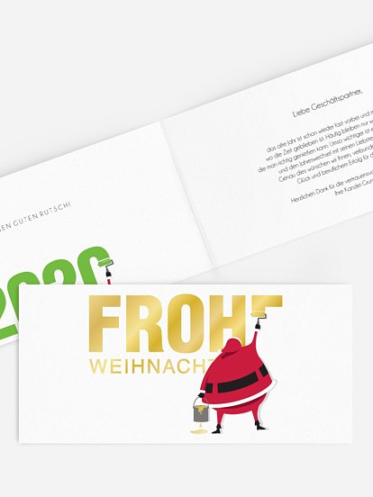 Premium-Weihnachtskarte Farbenfrohe Weihnachten