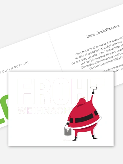 Premium-Weihnachtskarte Farbenfrohe Weihnachten