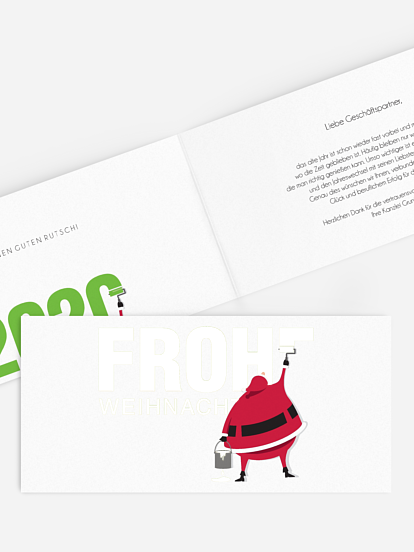 Premium-Weihnachtskarte Farbenfrohe Weihnachten