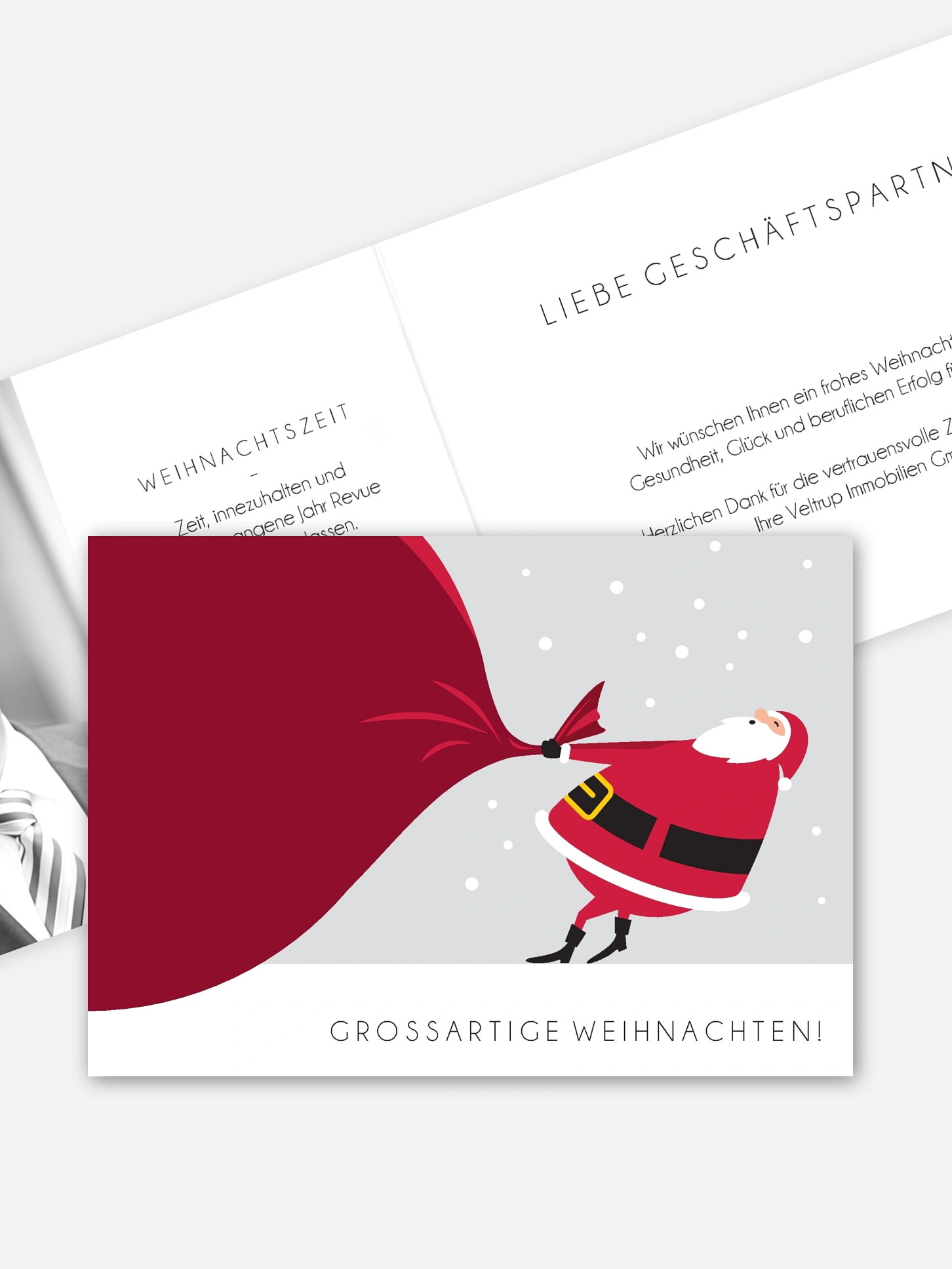 Geschäftliche Weihnachtskarte Großartige Weihnachten