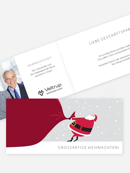Geschäftliche Weihnachtskarte Großartige Weihnachten