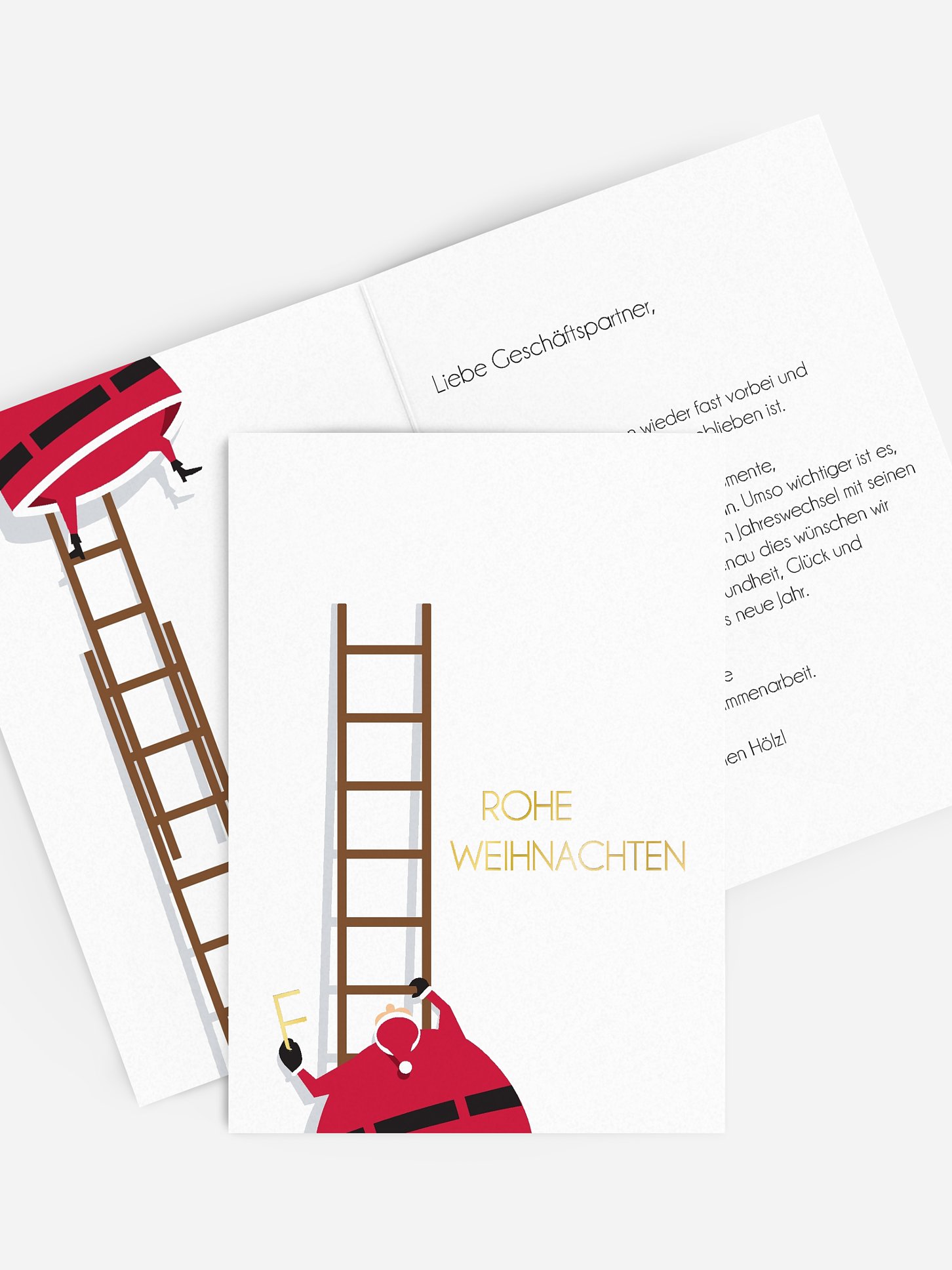 Premium-Weihnachtskarte Weihnachtsmann