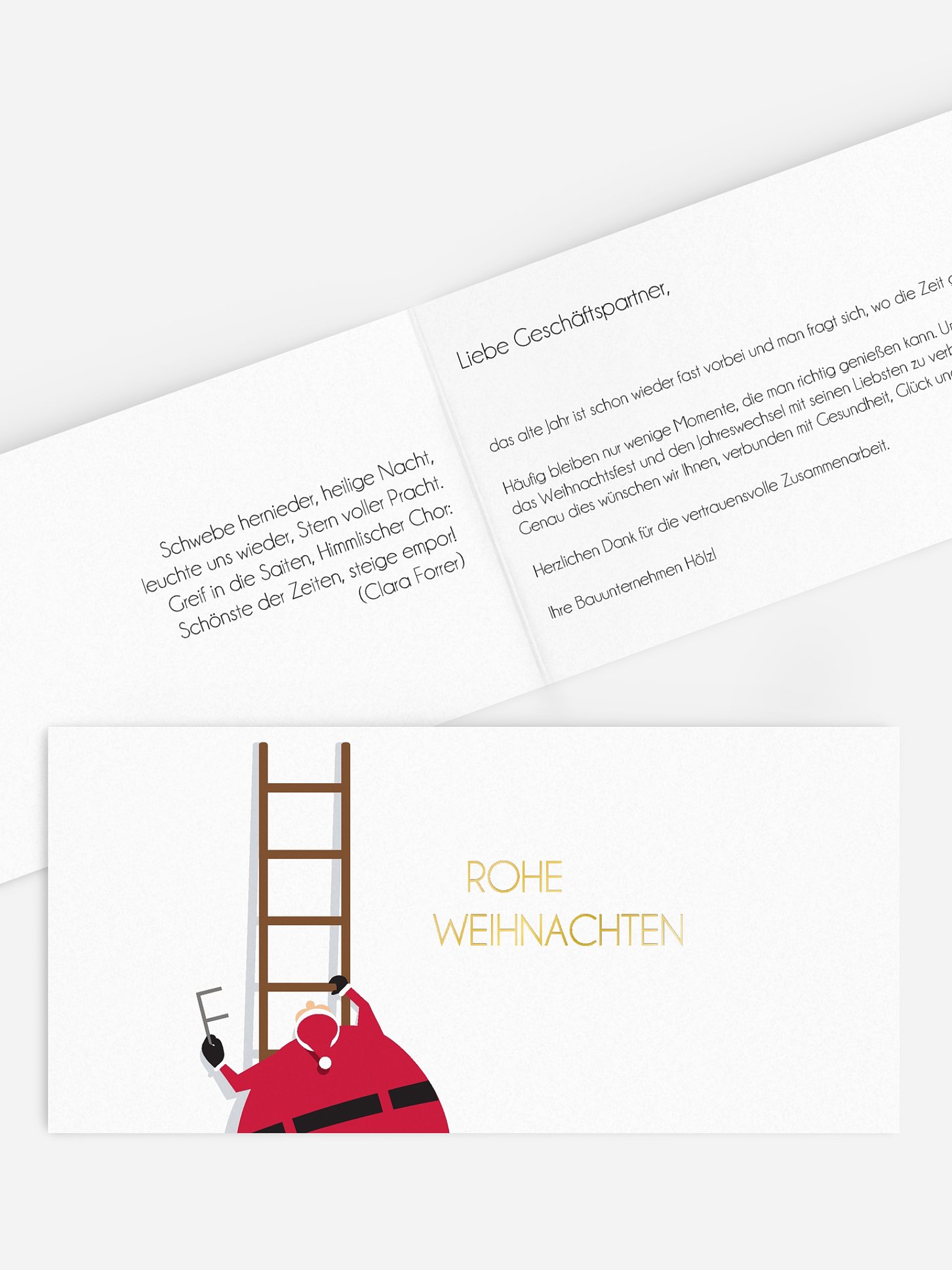 Premium-Weihnachtskarte Weihnachtsmann