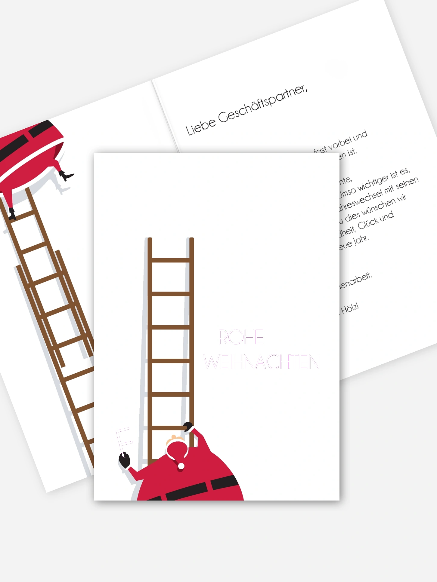 Premium-Weihnachtskarte Weihnachtsmann