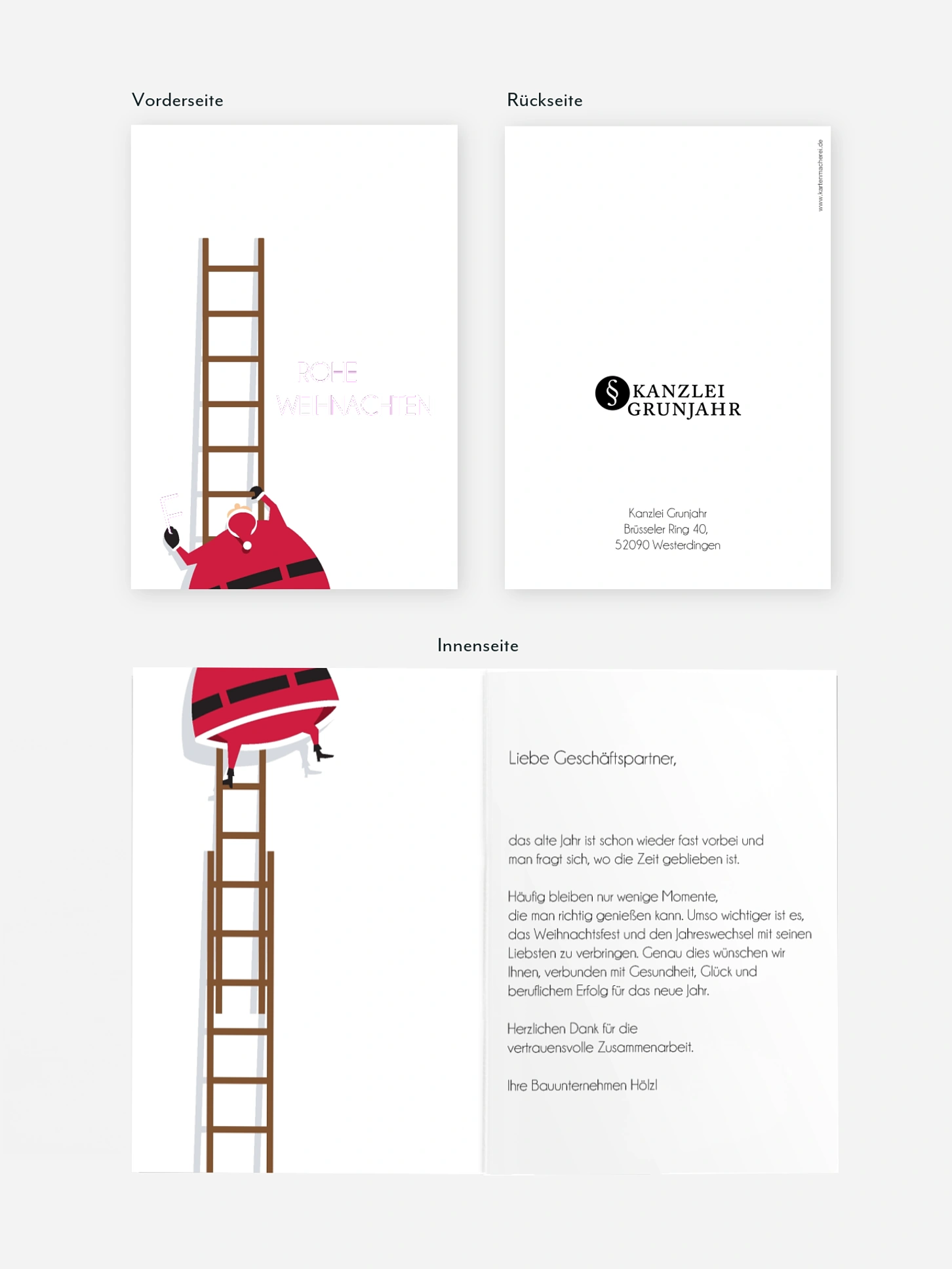 Premium-Weihnachtskarte Weihnachtsmann