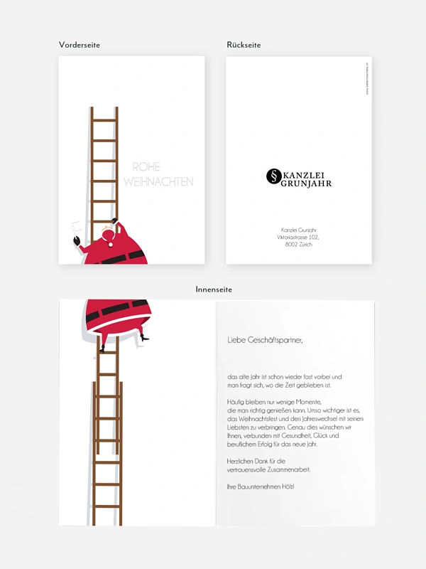 Premium-Weihnachtskarte Weihnachtsmann