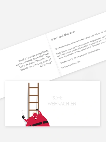 Premium-Weihnachtskarte Weihnachtsmann
