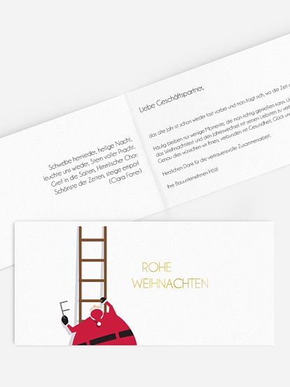 Premium-Weihnachtskarte Weihnachtsmann